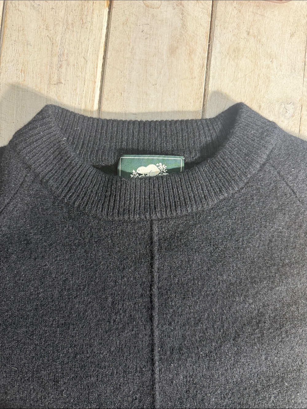 Roots Fine Merino Wool Sweater Dress Black Size S Long Sleeve - Picture 12 of 12